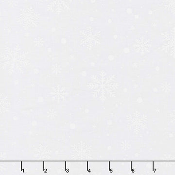 Winter Wonder - Snowflake Snow Puff Yardage