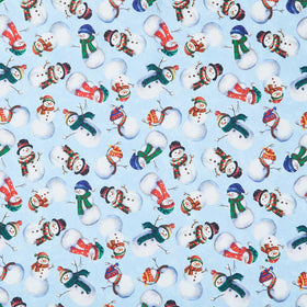 Winter Wonder - Snow Guys and Gals Icy Blue Yardage