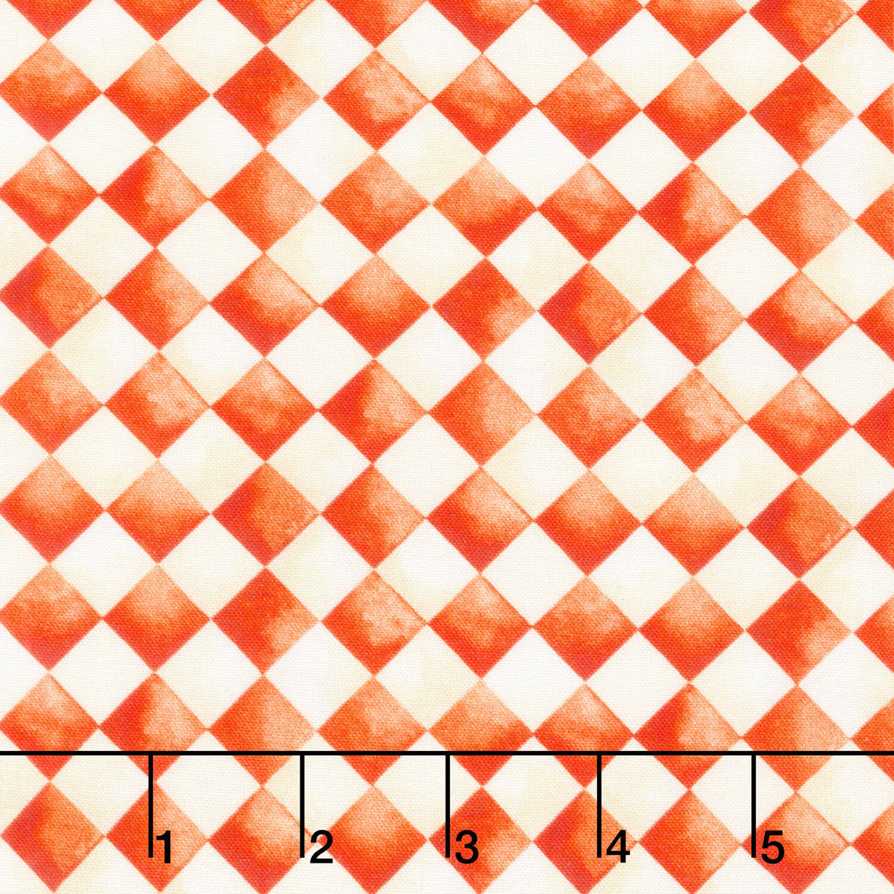 Midnight Hollow - Halloween Check Fiery Yardage