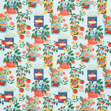 Villa Sol - Tomato Tomahto Aqua Yardage