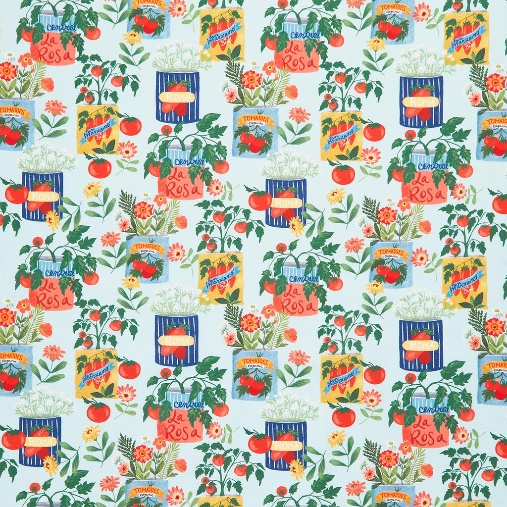 Villa Sol - Tomato Tomahto Aqua Yardage