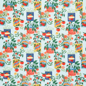 Villa Sol - Tomato Tomahto Aqua Yardage