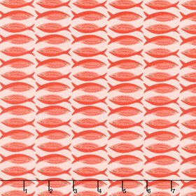Villa Sol - Little Fishies Salmon Yardage