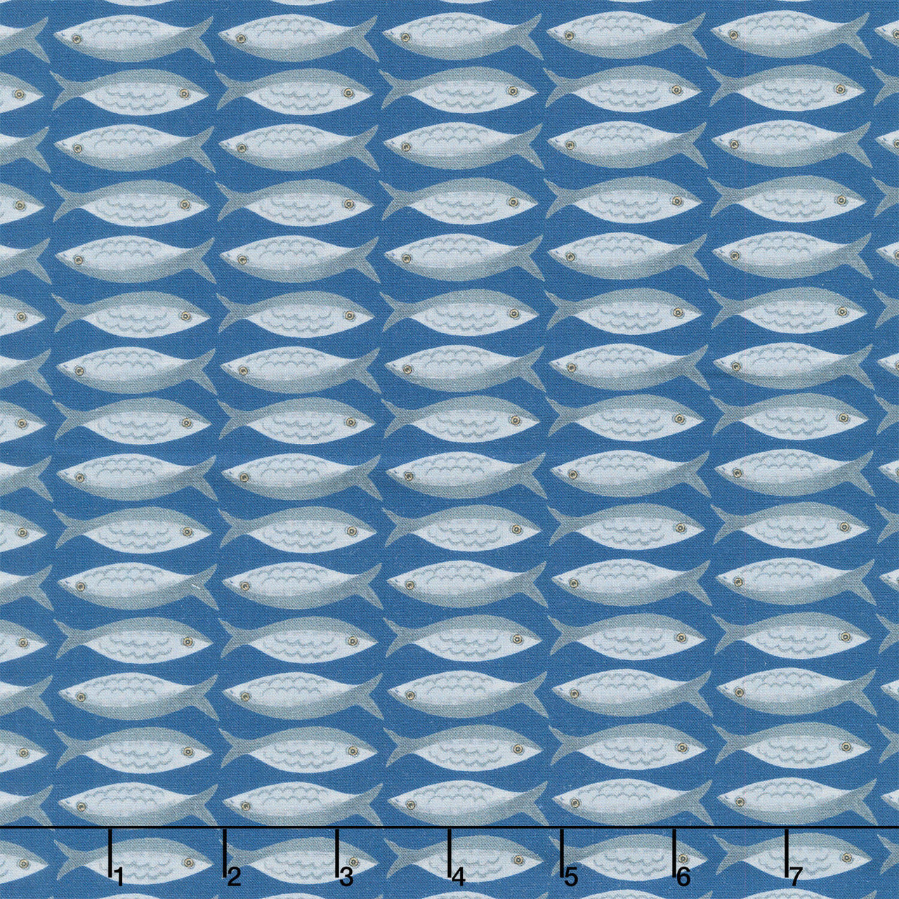 Villa Sol - Little Fishies Navy Yardage