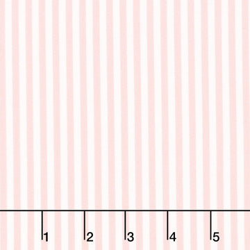 Villa Sol - Narrow Stripe Pale Pink Yardage