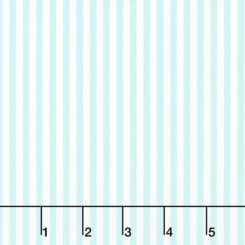 Villa Sol - Narrow Stripe Aqua Yardage