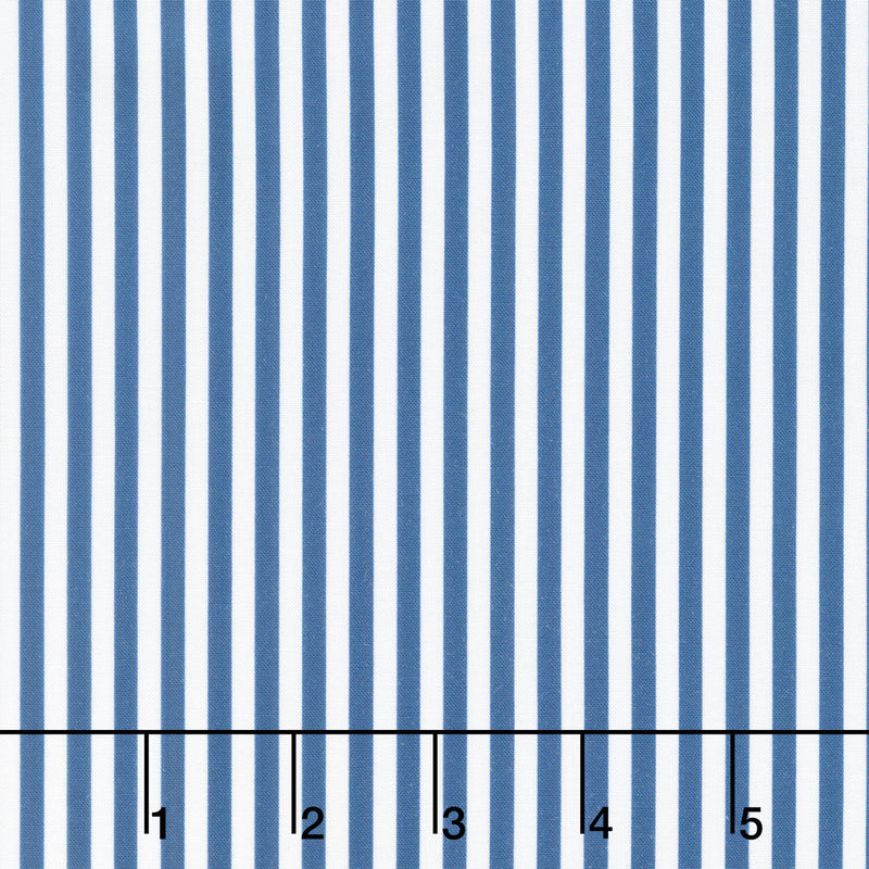 Villa Sol - Narrow Stripe Navy Yardage