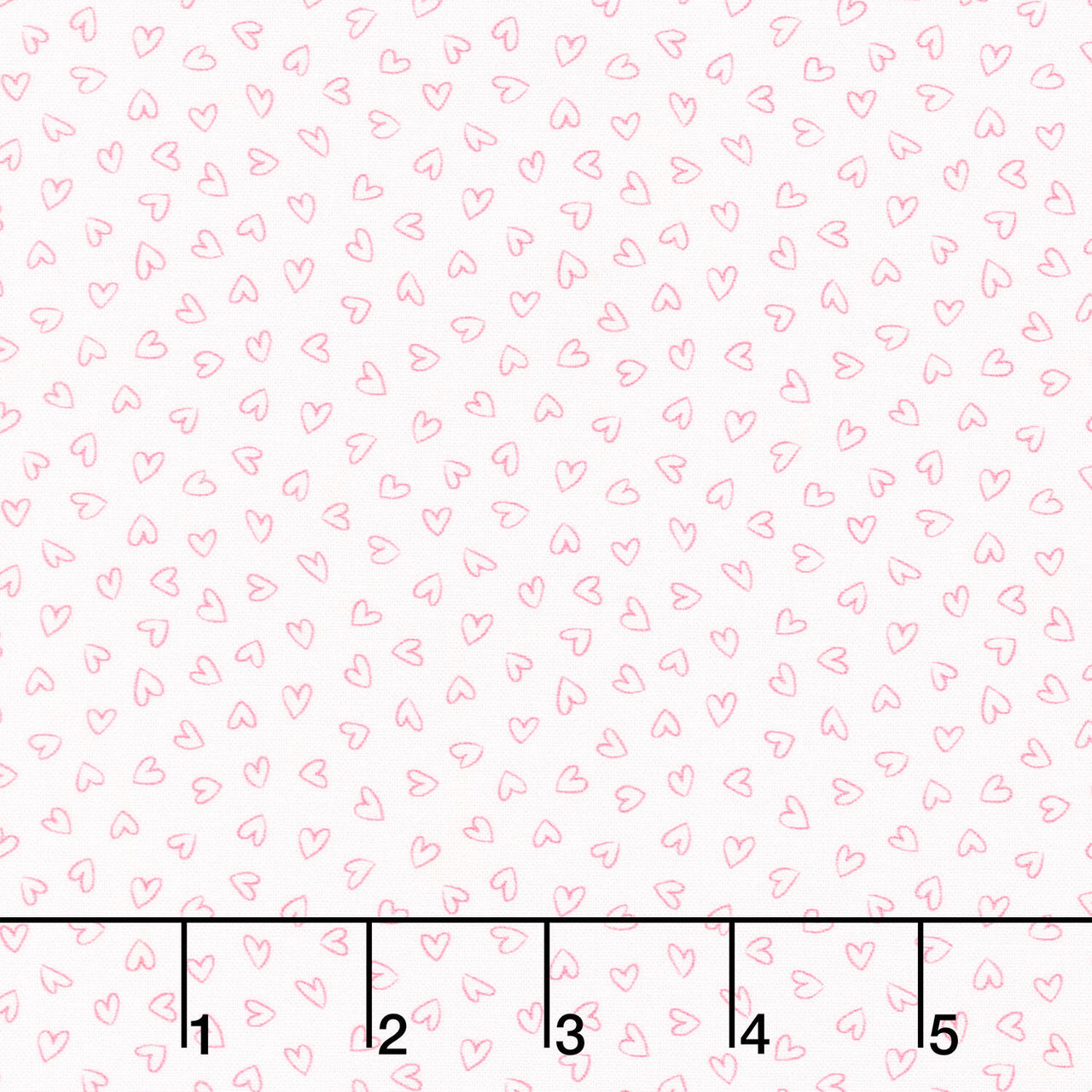 Twirling Tutus - Open Hearts White/Pink Yardage