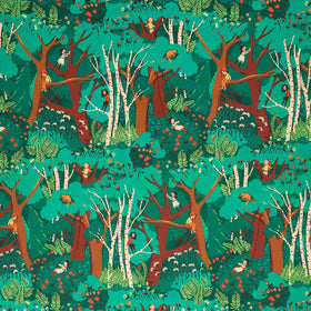 Heather Ross Favorites - Climbing Trees Jade Yardage