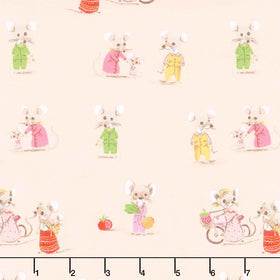 Heather Ross Favorites - Country Mouse / City Mouse Blush Yardage