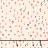 Heather Ross Favorites - Field Strawberries Blush Yardage