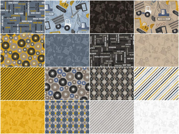 Diggers and Dozers Fat Quarter Bundle