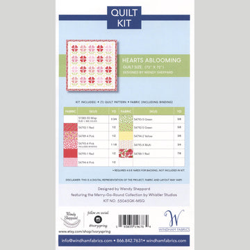 Hearts Ablooming Quilt Kit