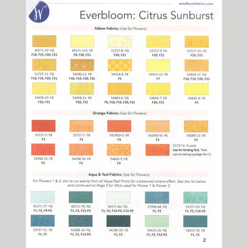Citrus Sunburst Quilt Kit