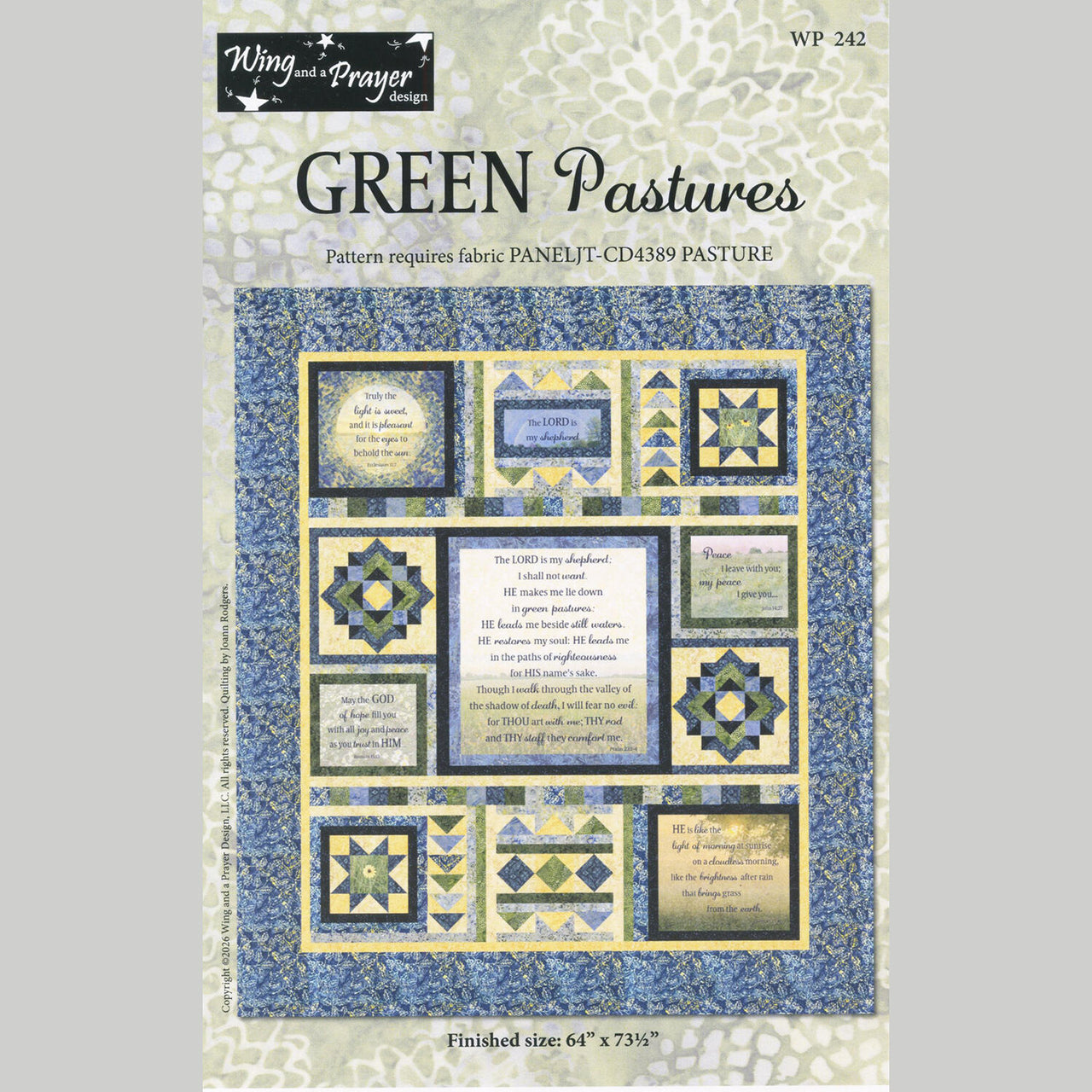 Green Pastures Panel Quilt Pattern