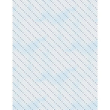 Dreaming in Blue - Dashed Stripes - White