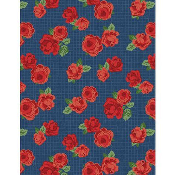 Summertime Daydream - Florals All Over - Navy