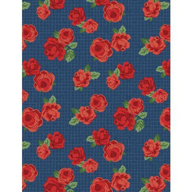 Summertime Daydream - Florals All Over - Navy