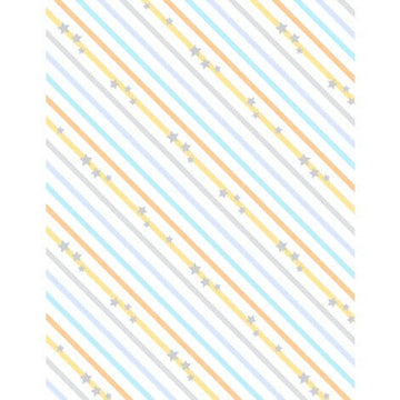 Baby's Adventure - Diagonal Stripe - White