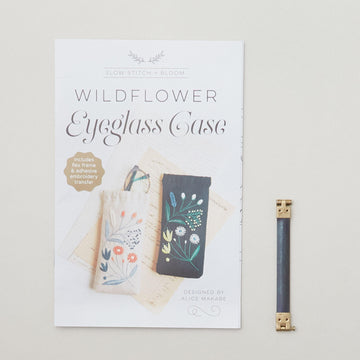 Wildflower Eyeglass Case Embroidery Kit