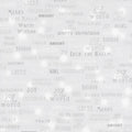 Winter's Grandeur 6 - Champagne Words Silver Metallic Yardage
