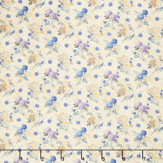 Morning Blooms - Floral Toss Cream Yardage