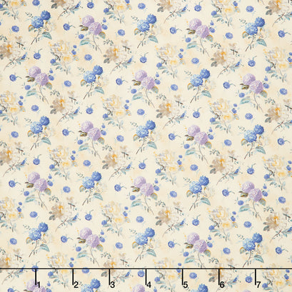 Morning Blooms - Floral Toss Cream Yardage