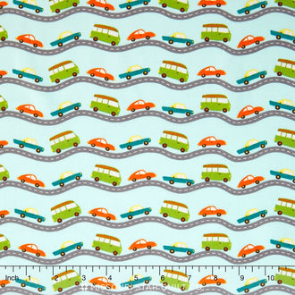 Wheels 2 - Road Blue Yardage