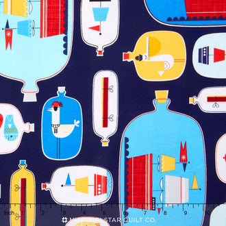 Message in a Bottle - Nautical Bottles Yardage