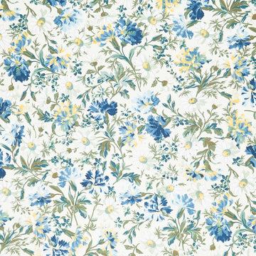 Willoughby - Main Floral Cream Yardage Primary Image