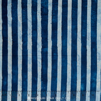 Artisan Batiks - Color Source 5 Stripe Indigo Yardage