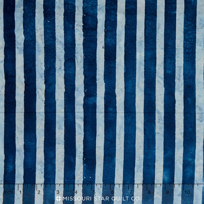 Artisan Batiks - Color Source 5 Stripe Indigo Yardage
