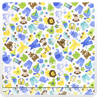 Snips and Snails - Snips Main White Yardage