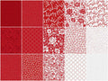 Garden Redwork 10" Squares Alternative View #2