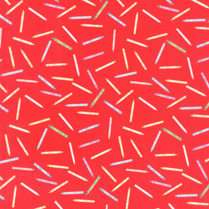 Get Your Cray-on - Crayola Crayons Red Yardage