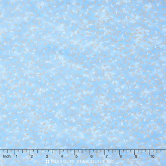 Winter's Grandeur Indigo - Mist Metallic Yardage