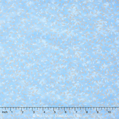 Winter's Grandeur Indigo - Mist Metallic Yardage