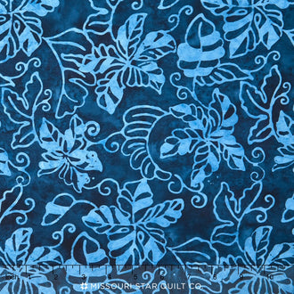 Tonga Batiks - Indigo Dreams Flower Power Indigo Yardage
