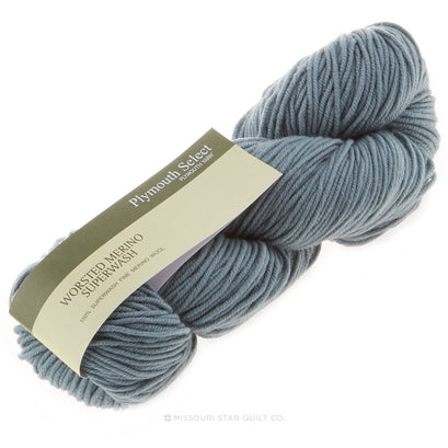 Worsted Merino Superwash Slate Yarn 100g