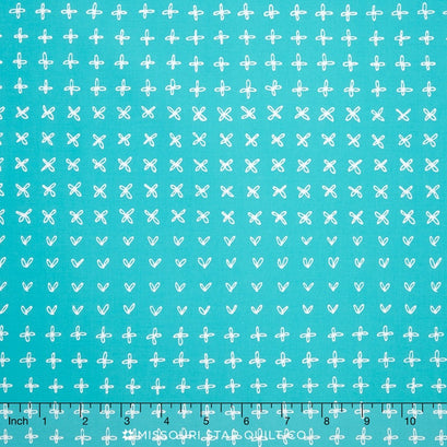 Blueberry Park - Cool Capri Sprouting Row Yardage
