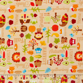Happy Harvest - Main Brown Yardage
