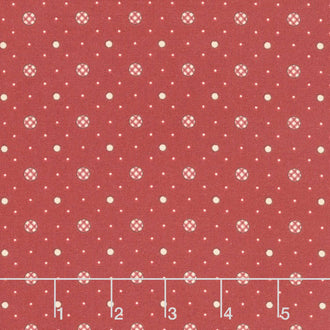 Garnets and Gingham - Gingham Dots Garnet Yardage