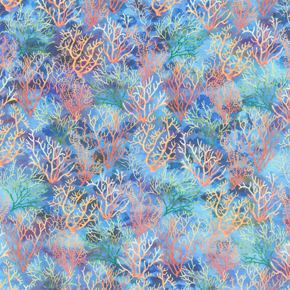 Calypso III - Coral Blue Yardage