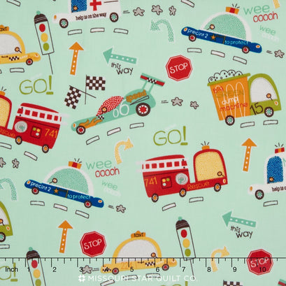 On Our Way - Main Teal Yardage