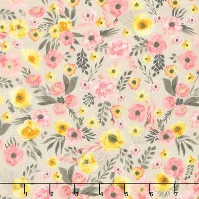 Petal Lane - Petal Main Taupe Yardage