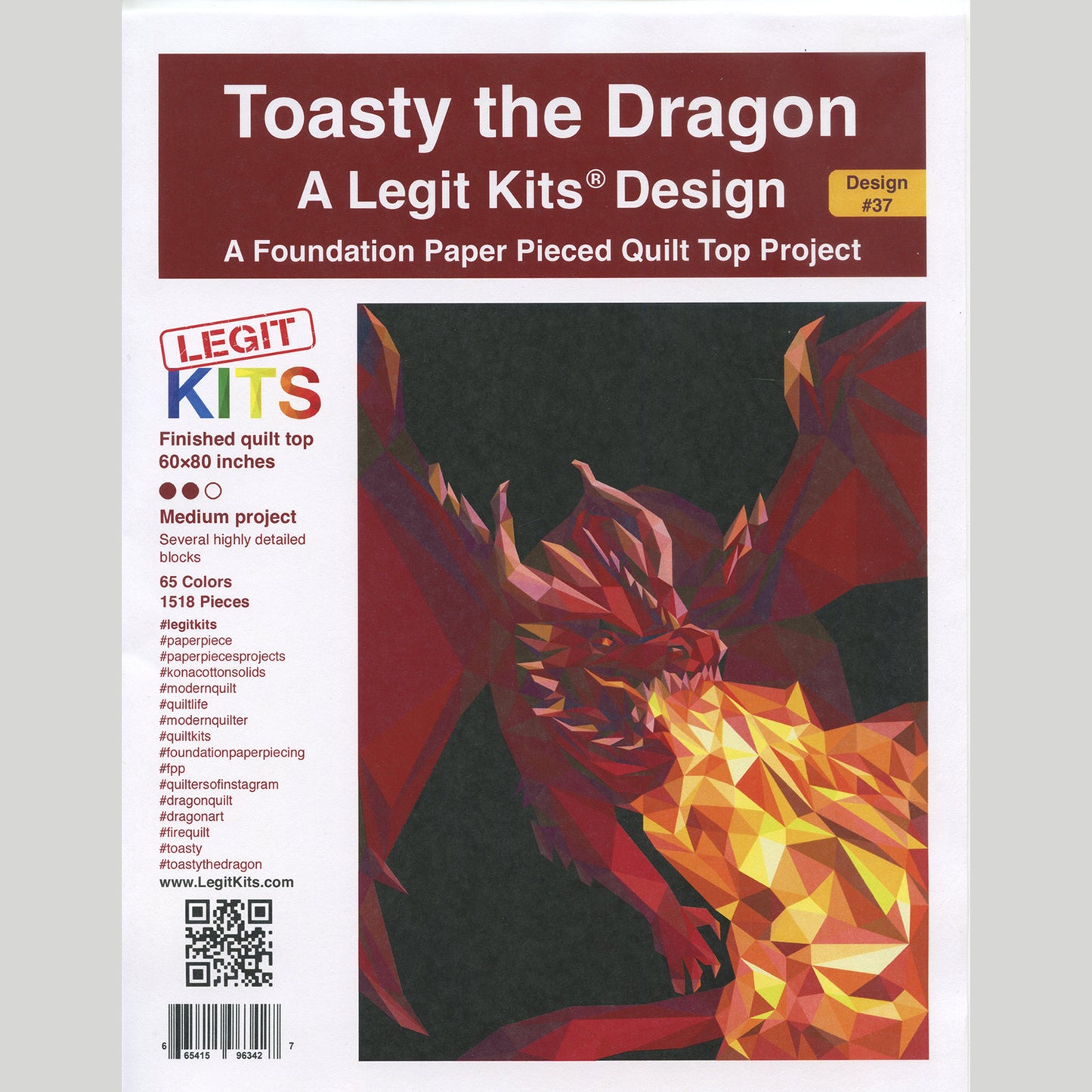 Toasty the Dragon Quilt Pattern Primary Image