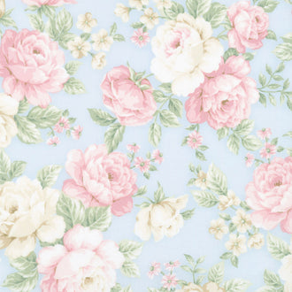 Eaton Place - Flowers Blue Yardage