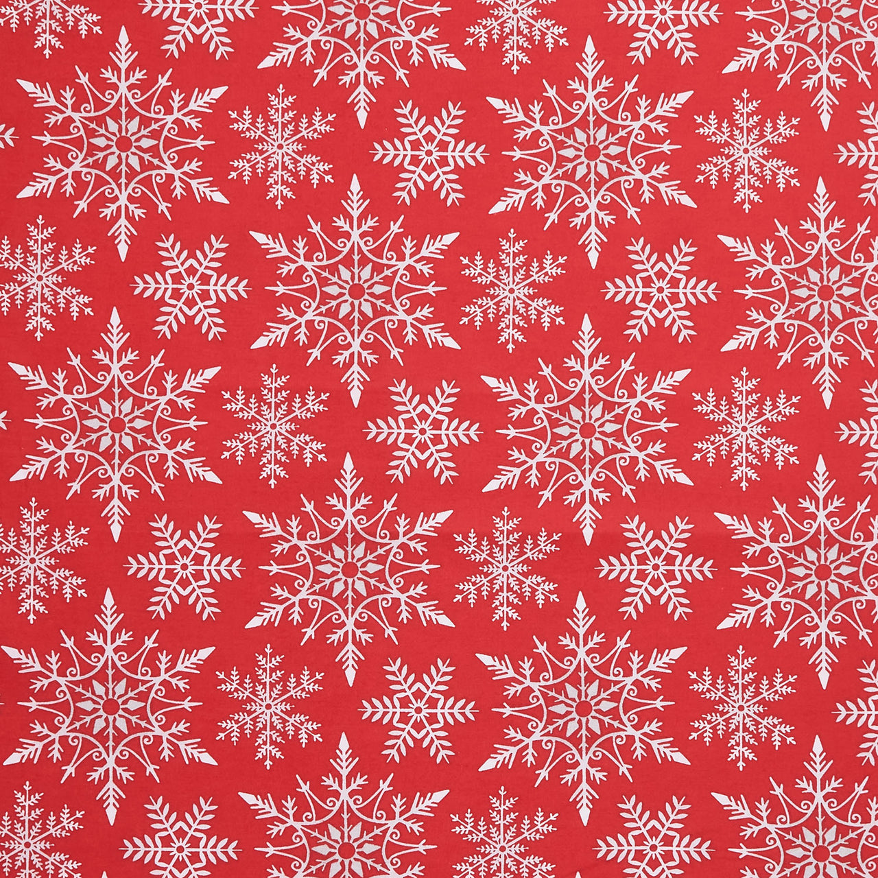 Crystal Frost 108" - Snowflakes Red Grey 108" Wide Backing Primary Image