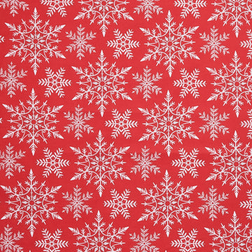 Crystal Frost 108" - Snowflakes Red Grey 108" Wide Backing Primary Image