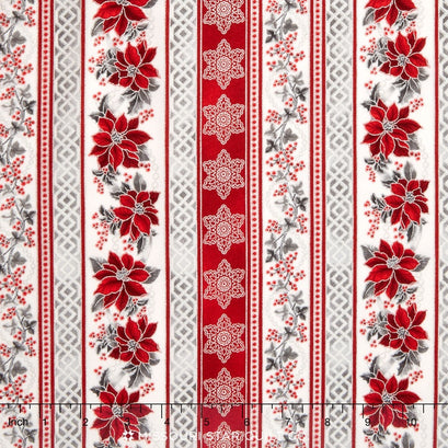 Holiday Flourish 8 - Silver Metallic Yardage